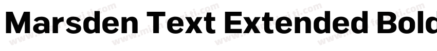 Marsden Text Extended Bold字体转换